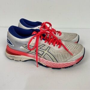 Asics Gel Kayand Athletic White Pink & Blue Sneakers Shoes